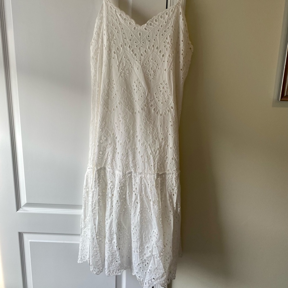 Gorgeous white eyelet spaghetti strap dress